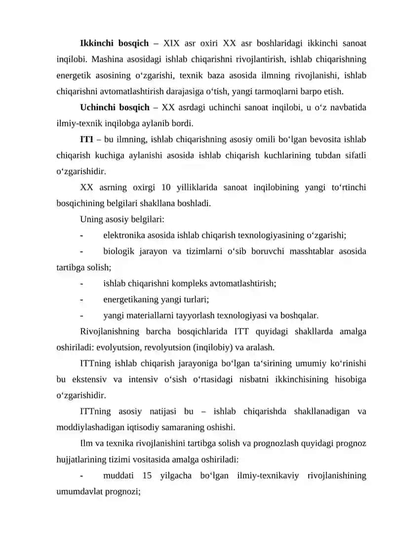ILMIY-TEXNIKAVIY POTENSIALNI PROGNOZLASH 3