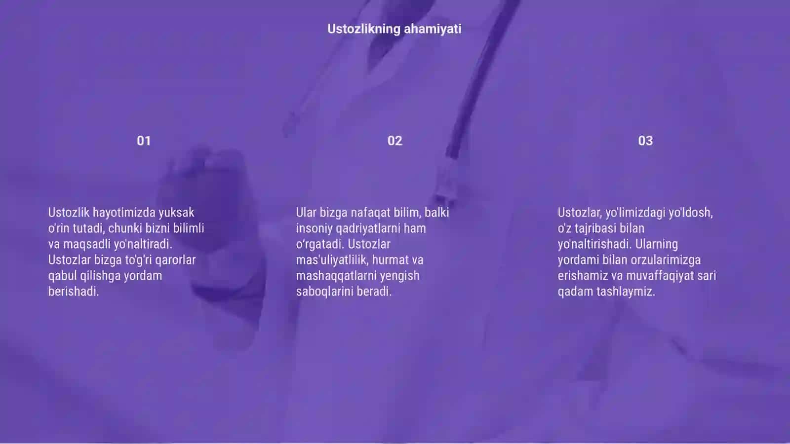 Ustoz yoʻlimdagi yulduz 3