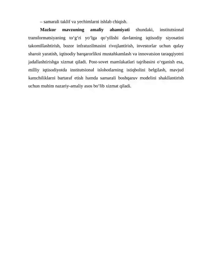 Institutsional transformatsiya va o'zgarish mexanizmlari (post-sovet misoli) 3