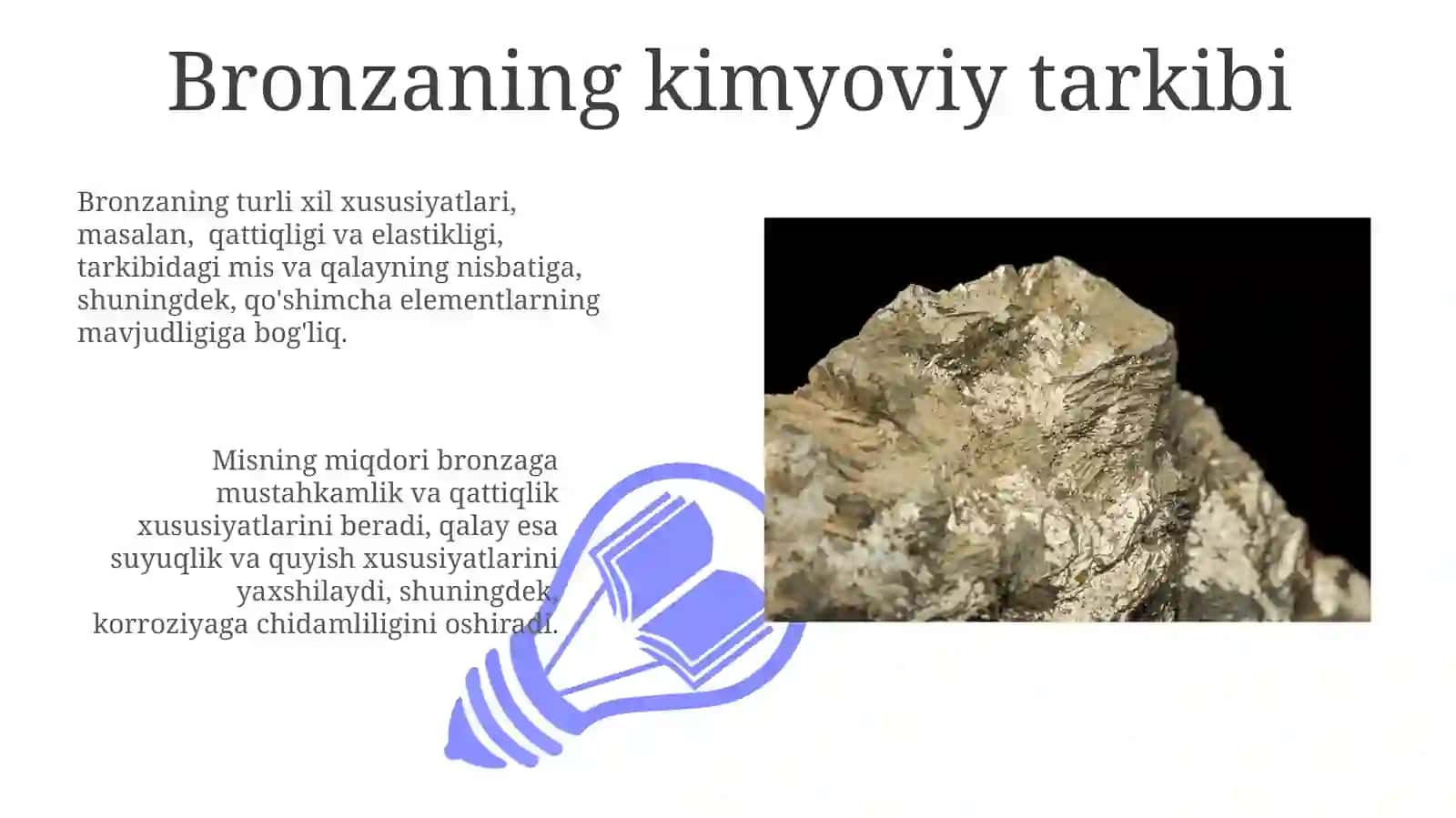 Bronzaning fizikaviy va kimyoviy xossalari 3