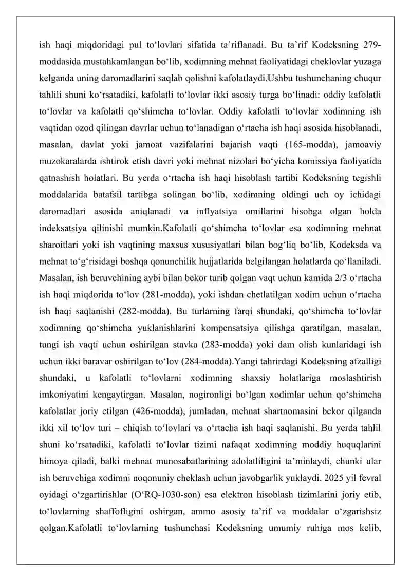 Kafolatli to‘lovlar 3