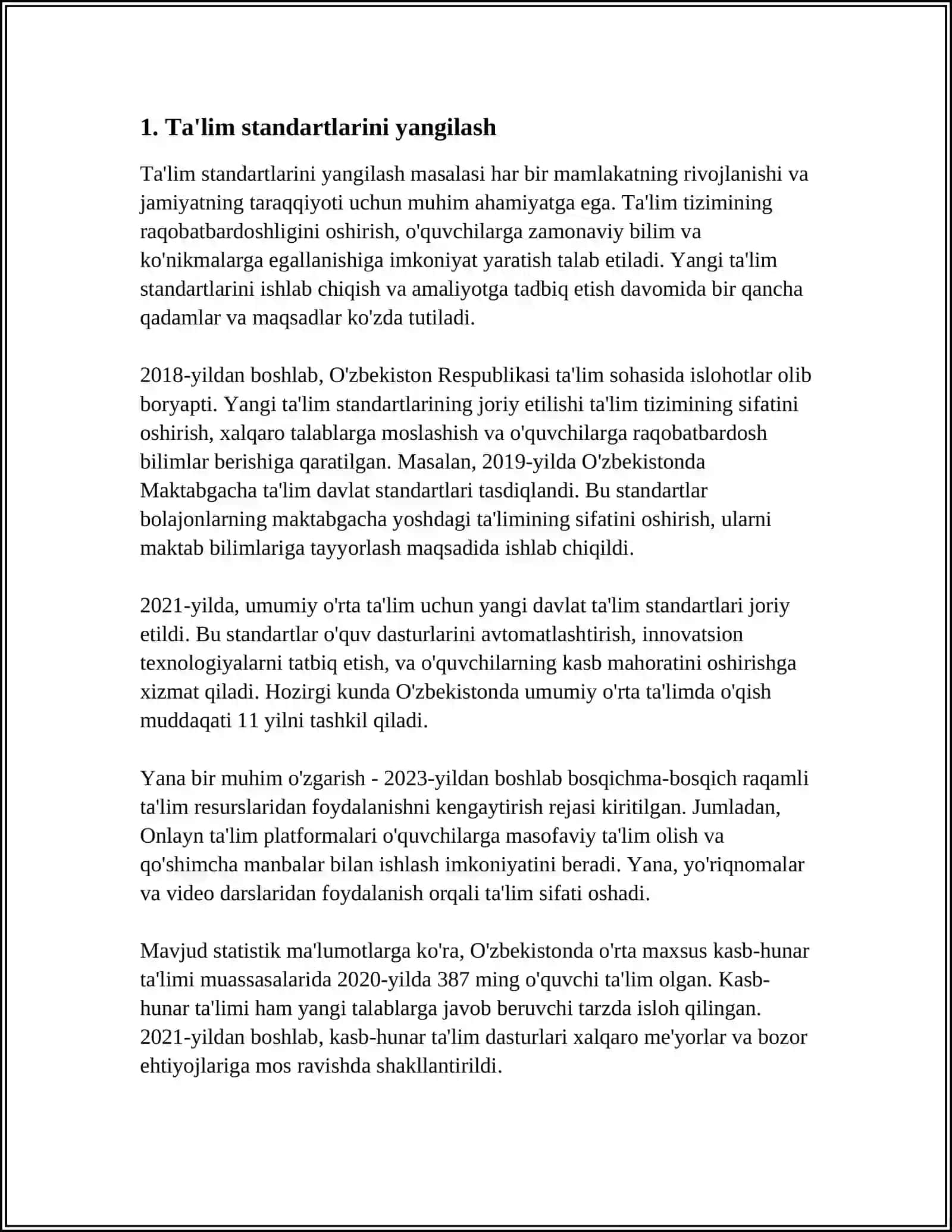 O'ZBEKISTON RESPUBLIKASIDA TA'LIM TIZIMIDA MODERNIZATSIYA JARAYONLARI 3