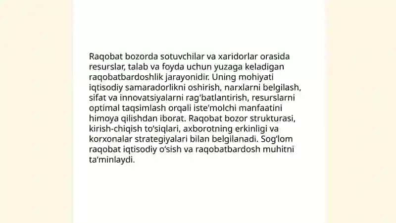 Raqobat tushunchasi 3