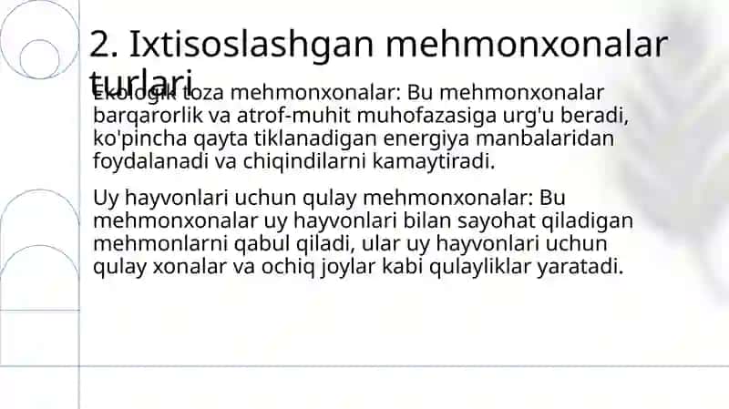 Ixtisoslashgan Mehmonxonalarni Tashkil Etish Geografiyasi 3
