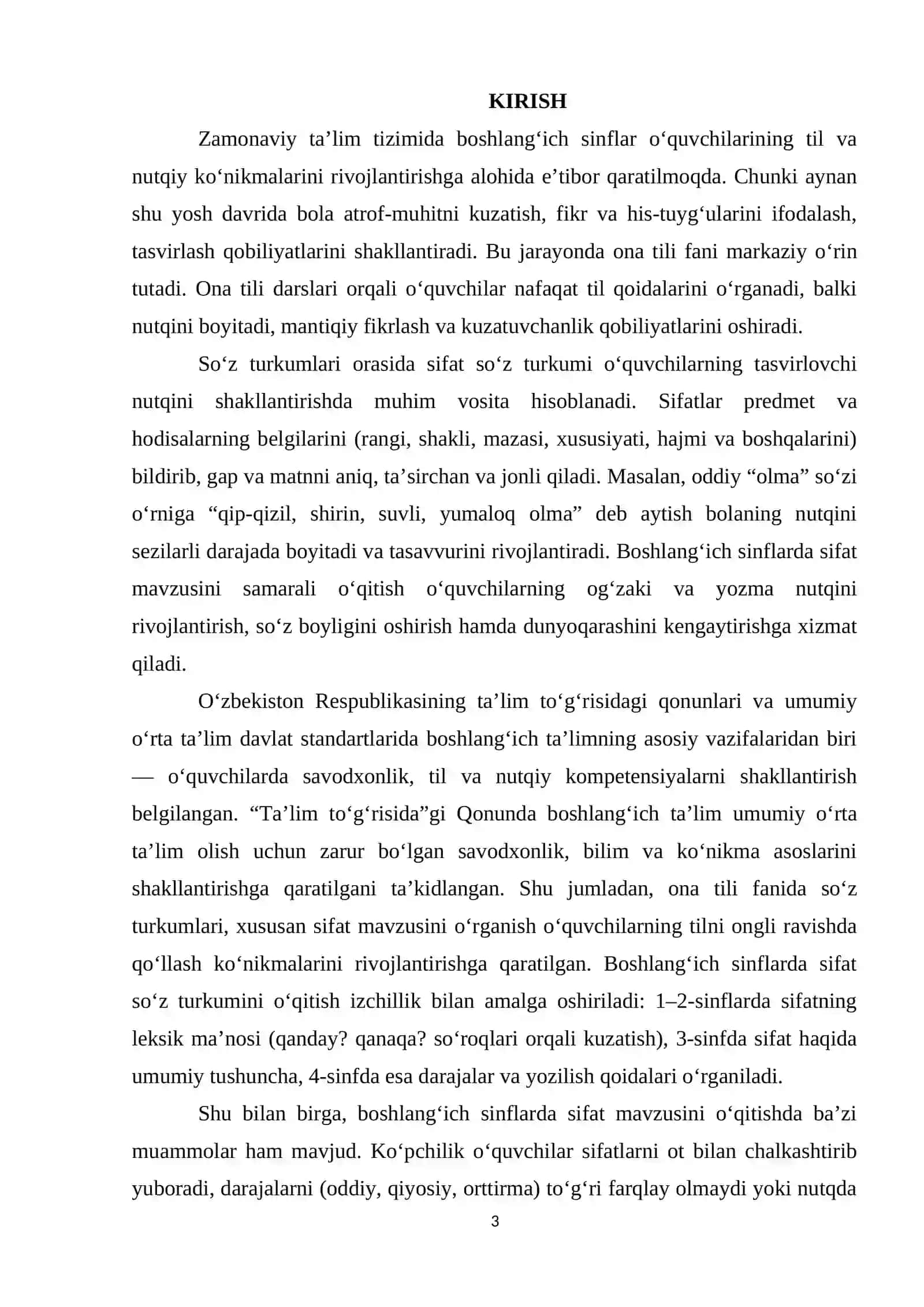 Boshlang‘ich sinflarda “Sifat” turkumini o‘rganish 3