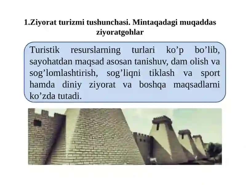 MINTAQALARDA ZIYORAT TURIZMI MARKAZLARI 3