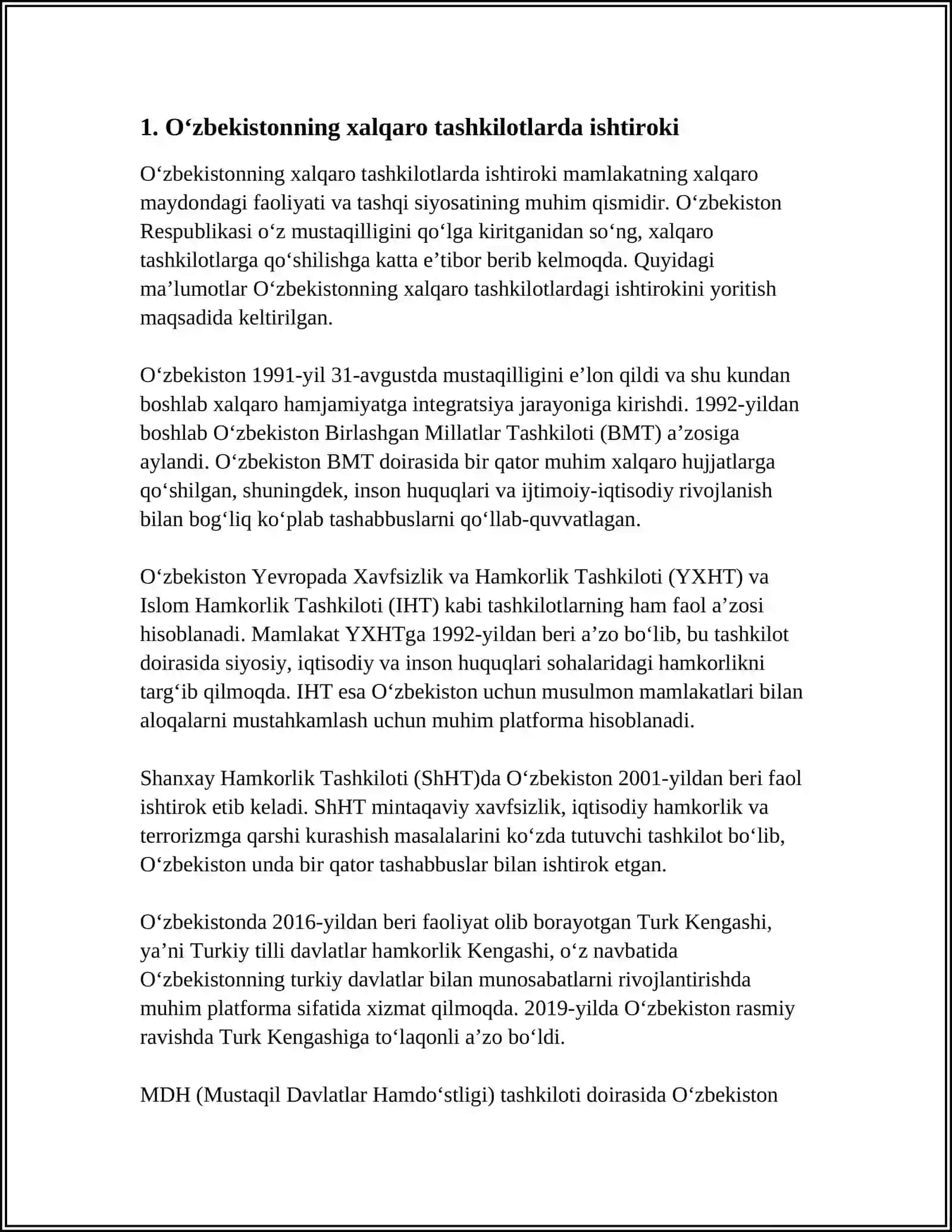O'zbekiston va jahon hamjamiyati 3