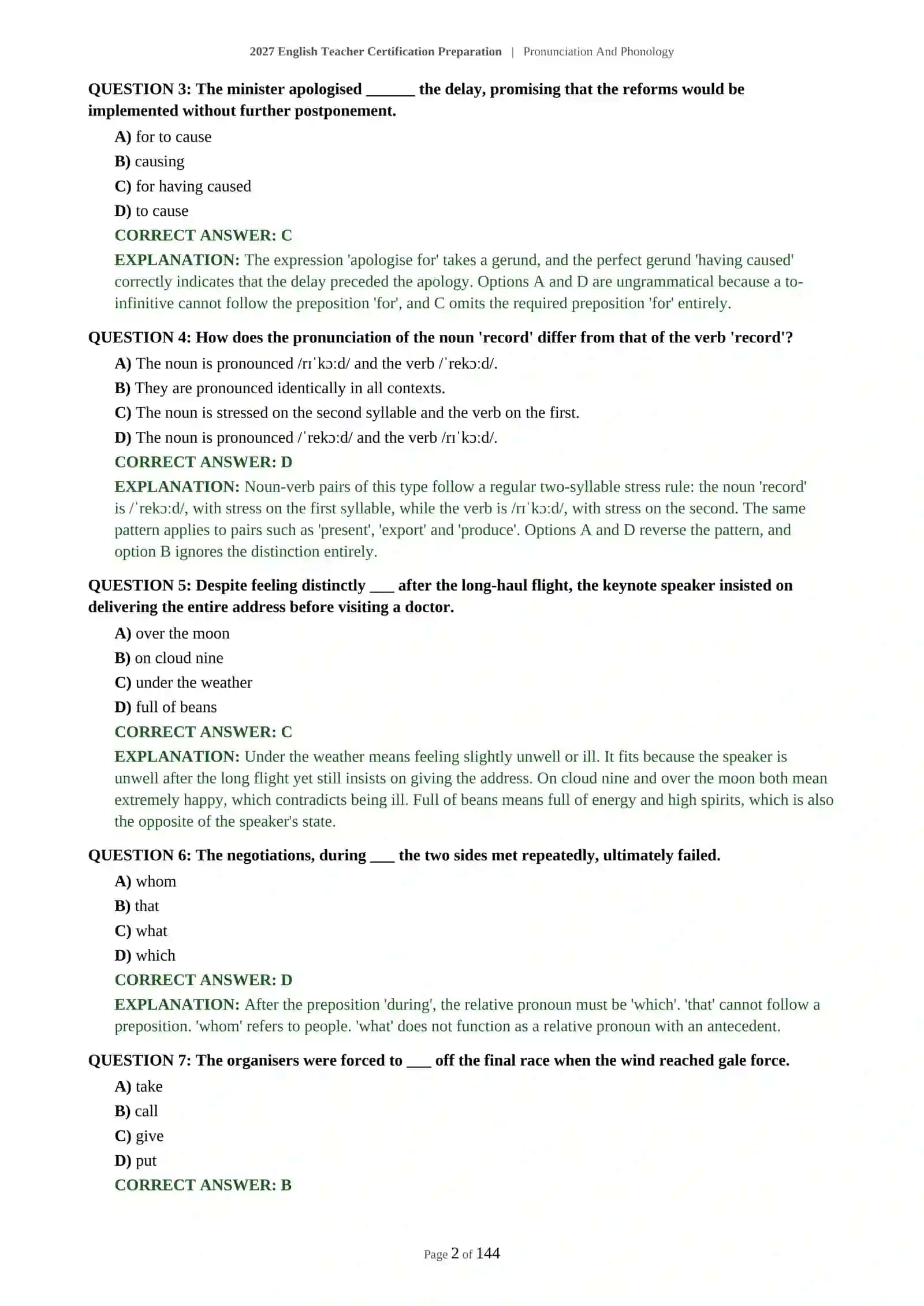 2027 English Teacher Certification Preparation | Pronunciation And Phonology 3