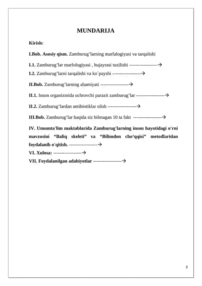 Zamburug'larning inson hayotidagi o'rni 3
