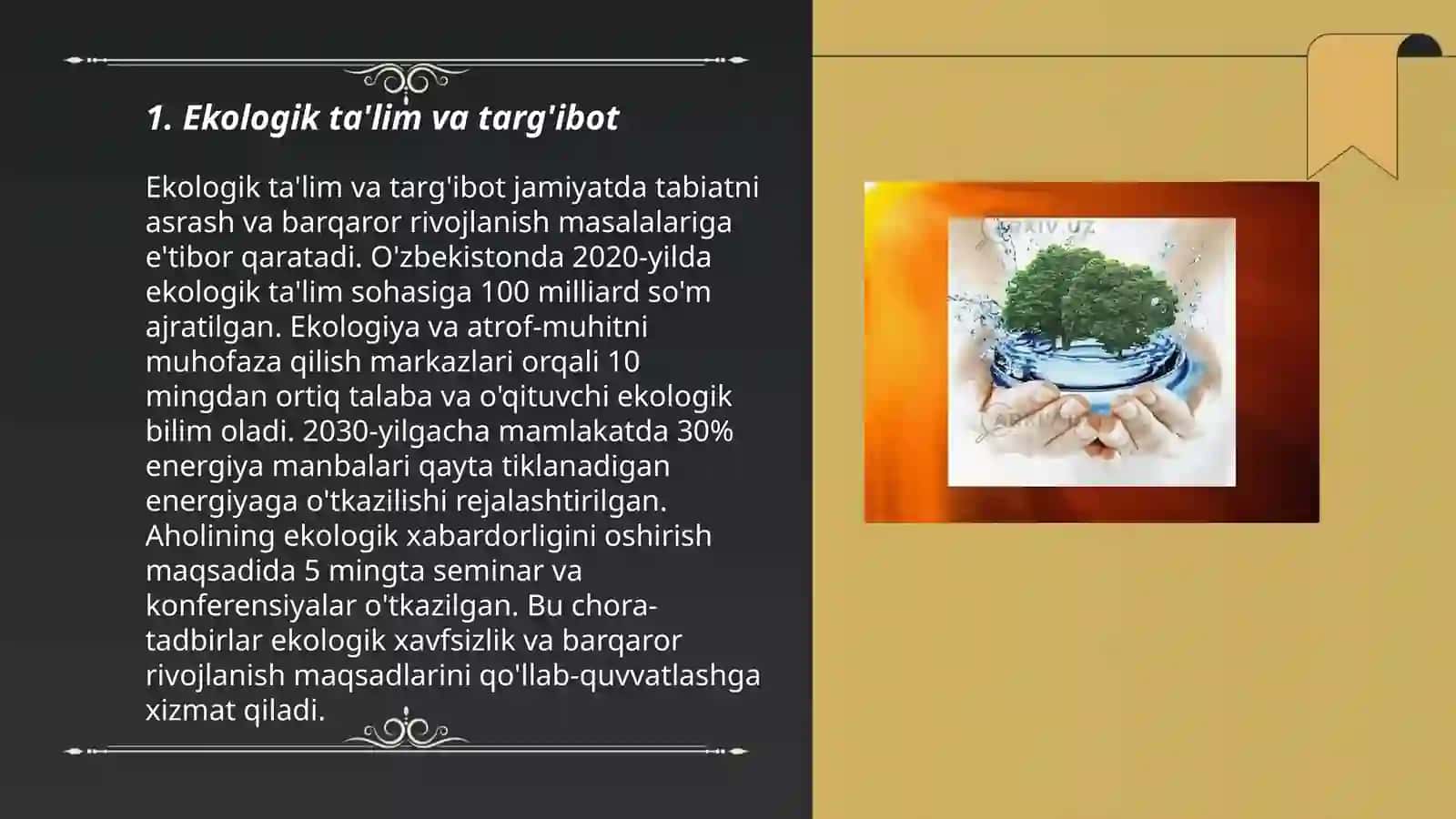 Ekologiya va tabiatni asrash 3