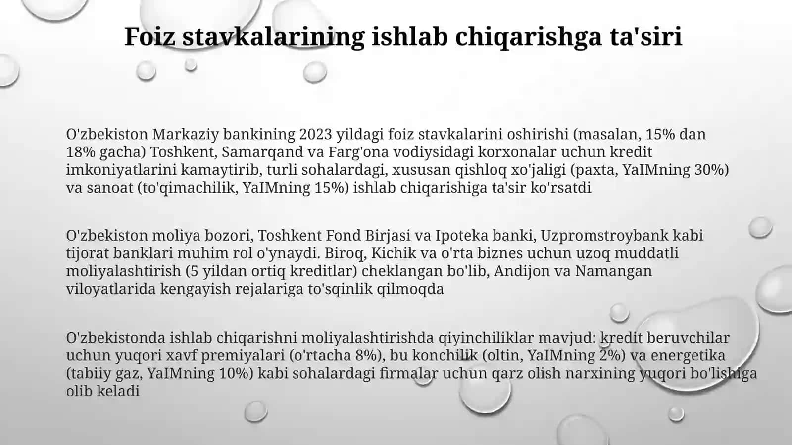 Moliya Bozorining Roli 3