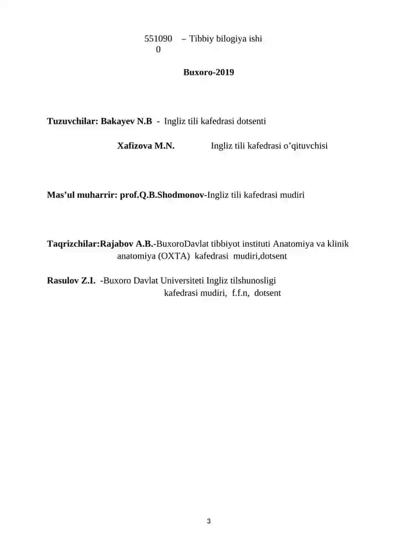 O’zbekiston RESPUBLIKASI OLIY VA O’RTA MAXSUS TA’LIM VAZIRLIGI 3