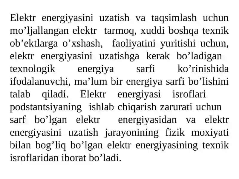Elektr energiyasi isrоflarini kamaytirish 3