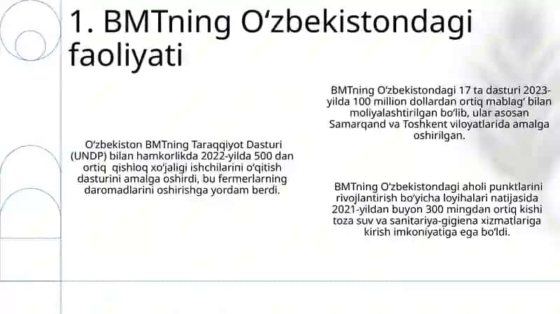 O'zbekiston va BMT Bilan Hamkorlik 3