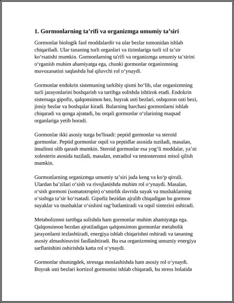GORMONLARNING ORGANZMGATA’SIRI 3