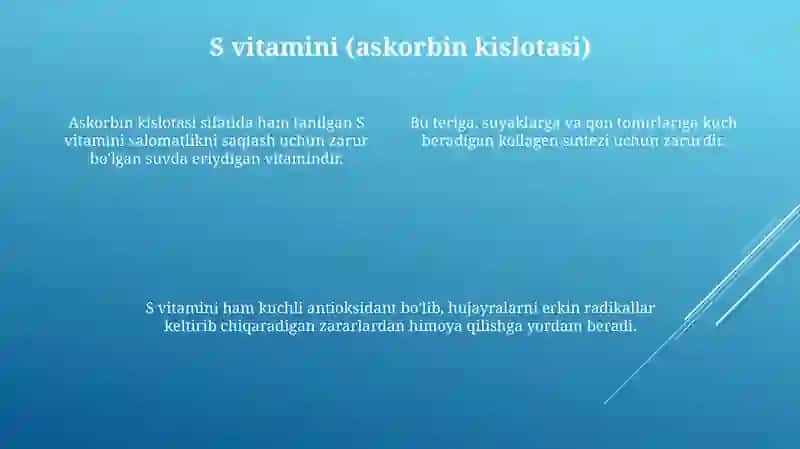 Vitaminlar.Suvda Eruvchi Vitaminlar 3