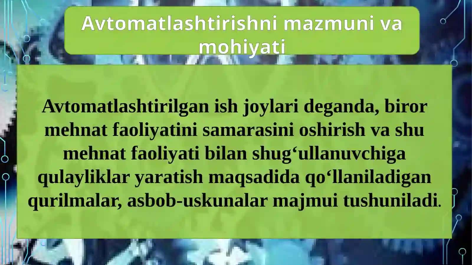 Avtomatlashtirilgan Ish Joylari 3