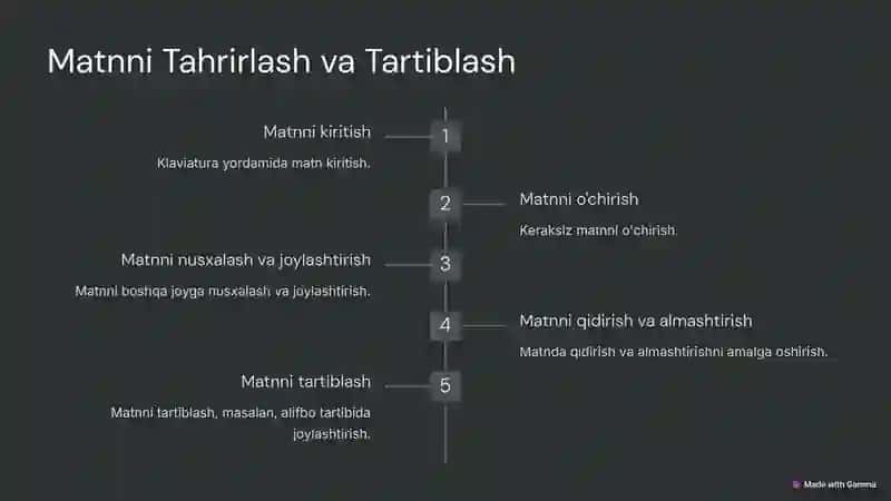 Microsoft Word Dasturida Amalga Oshiriladigan Vazifalar 3