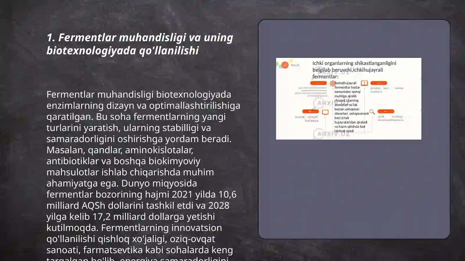 Fermentlar muhandisligining biotexnologiyadagi o`rni 3