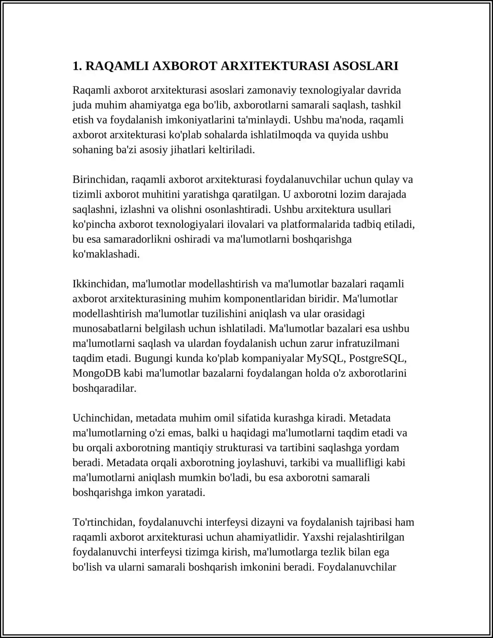 RAQAMLI AXBOROT ARXITEKTURASINI LOYIHALASH VOSITALARI 3