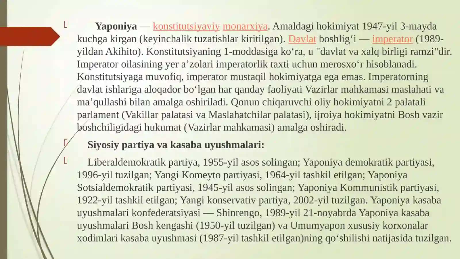 YAPONIYA SIYOSATI HAQIDA TUSHUNCHA 3