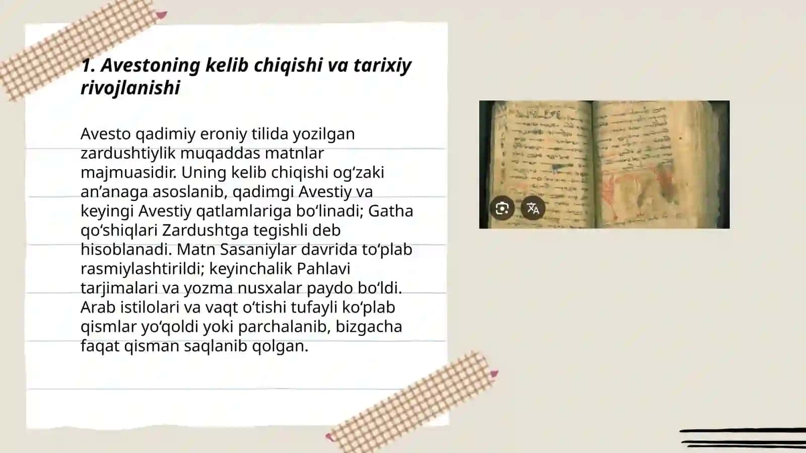 Avesto-qadimgi davrlarning madaniy yozma yodgorligi 3