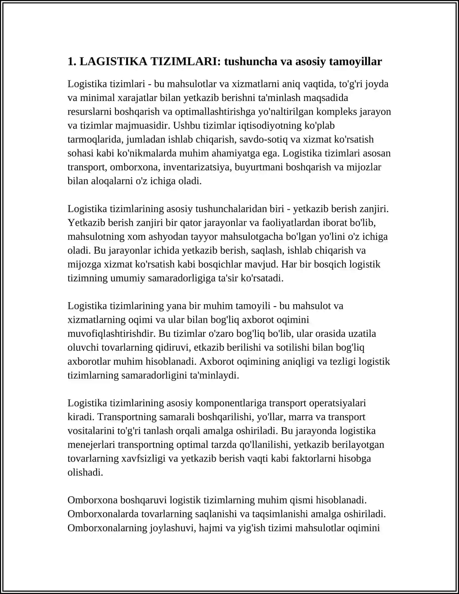 LAGISTIKA TIZIMLARI 3