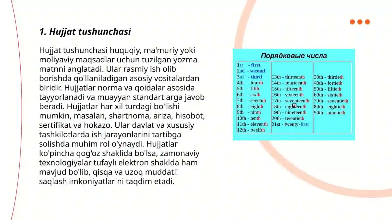 Hujjat turlari va uning xususiyatlari 3