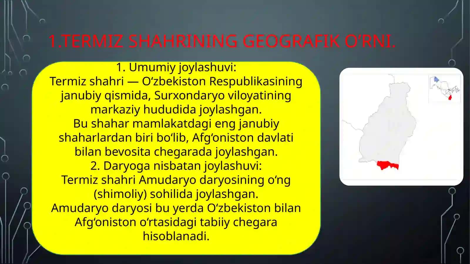 Mavzu: Meni shahrim tarixi 3