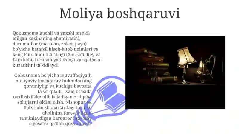 Qobusnoma pandnoma asari 3