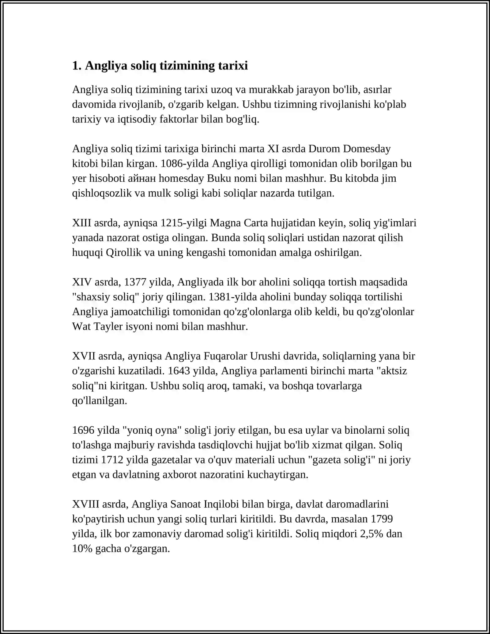 ANGLIYA SOLIQ TIZIMI VA UNING O’ZIGA XOS XUSUSIYATLARI 3