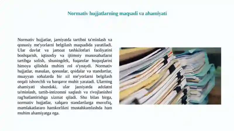 Normativ va texnik hujatlar 3