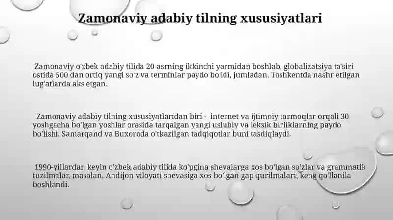 Adabiy til va uslubiyat 3