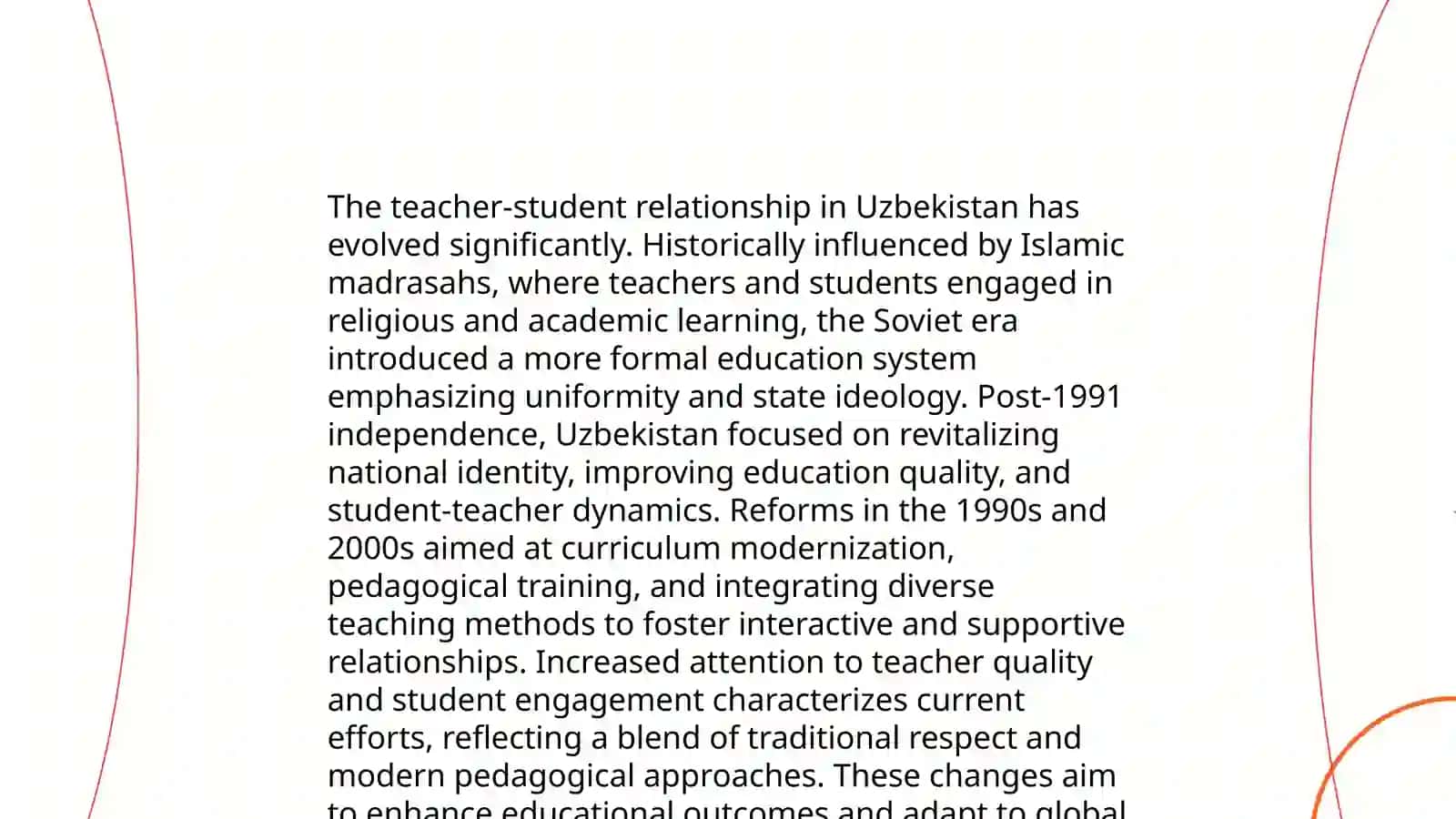 Teacher-student relationships in Uzbekistan 3