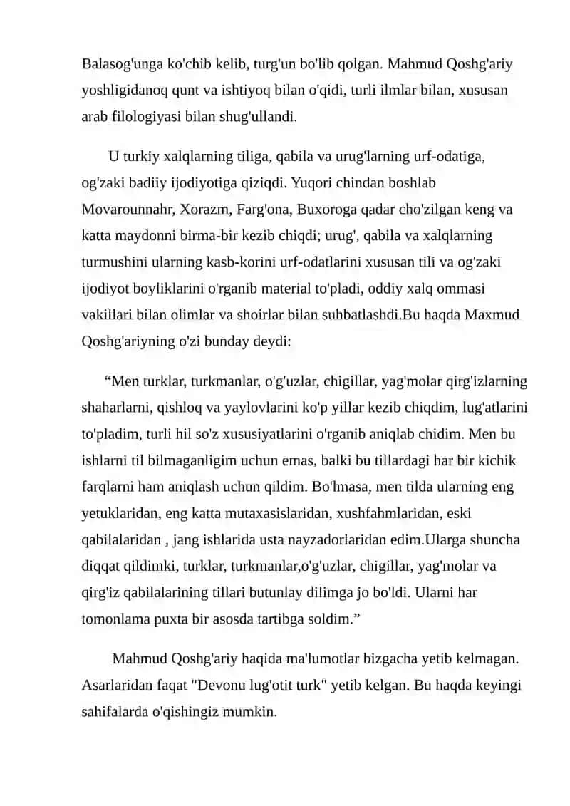 Mahmud Qoshg'ariy hayoti va pedagogik qarashlari 3