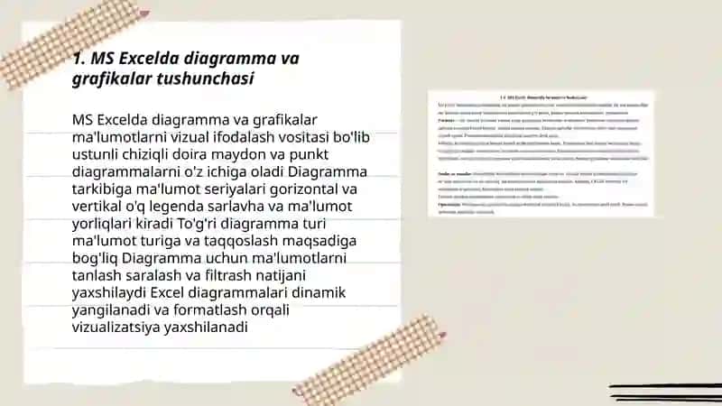 MS Excel diagrammasi va grafikalarini yaratish 3