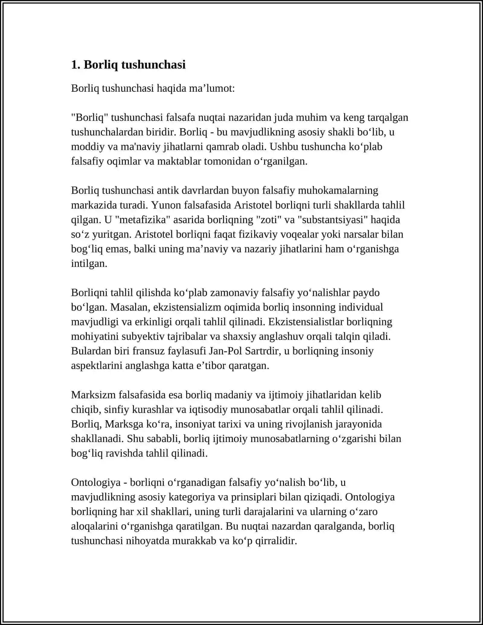 Borliq Falsafasi 3