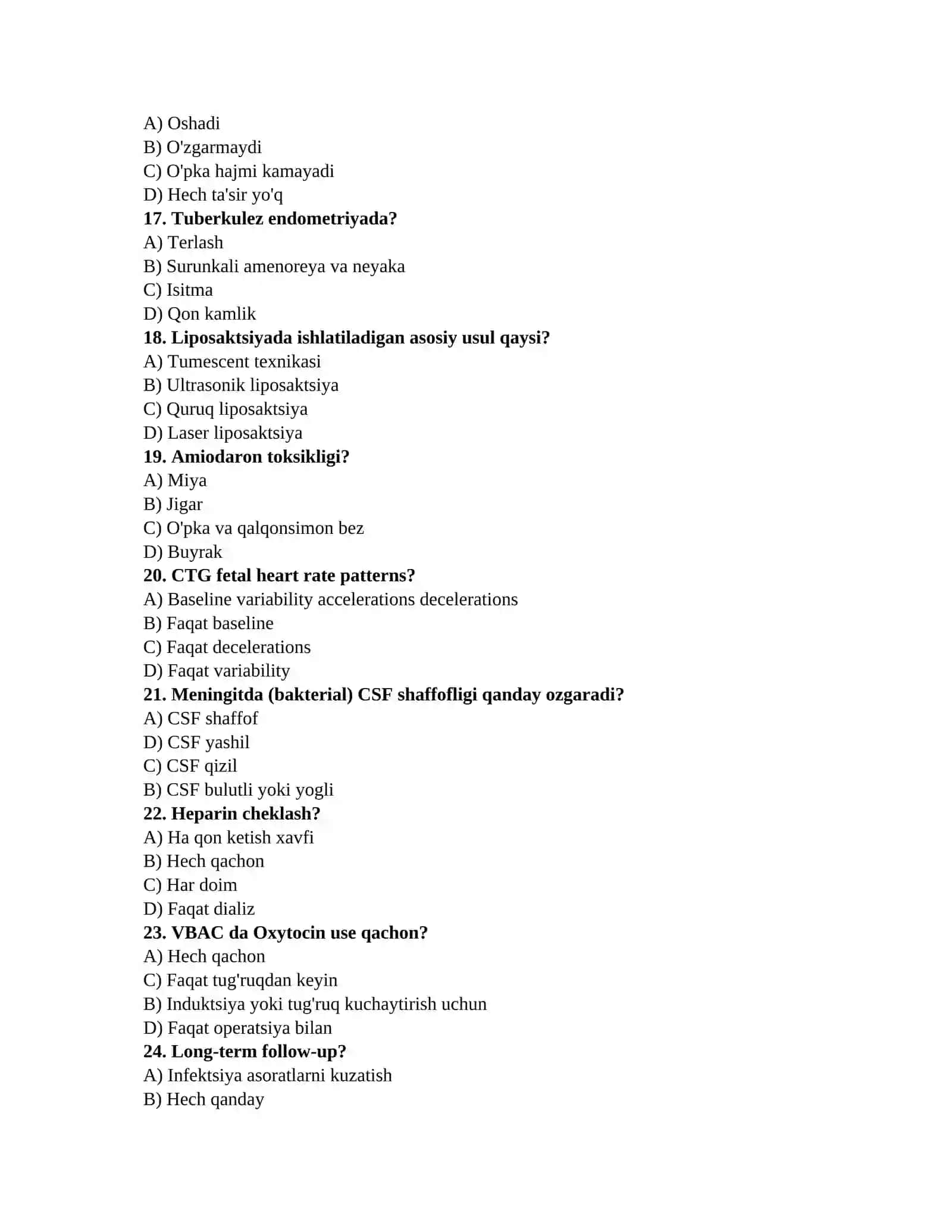 Xirurgiya testlari 3