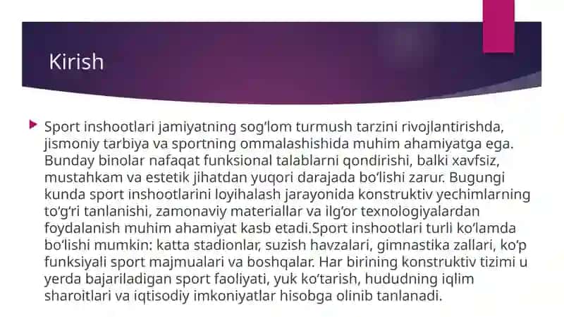 Sport inshooti binolarining konstruktiv yechimlari 3