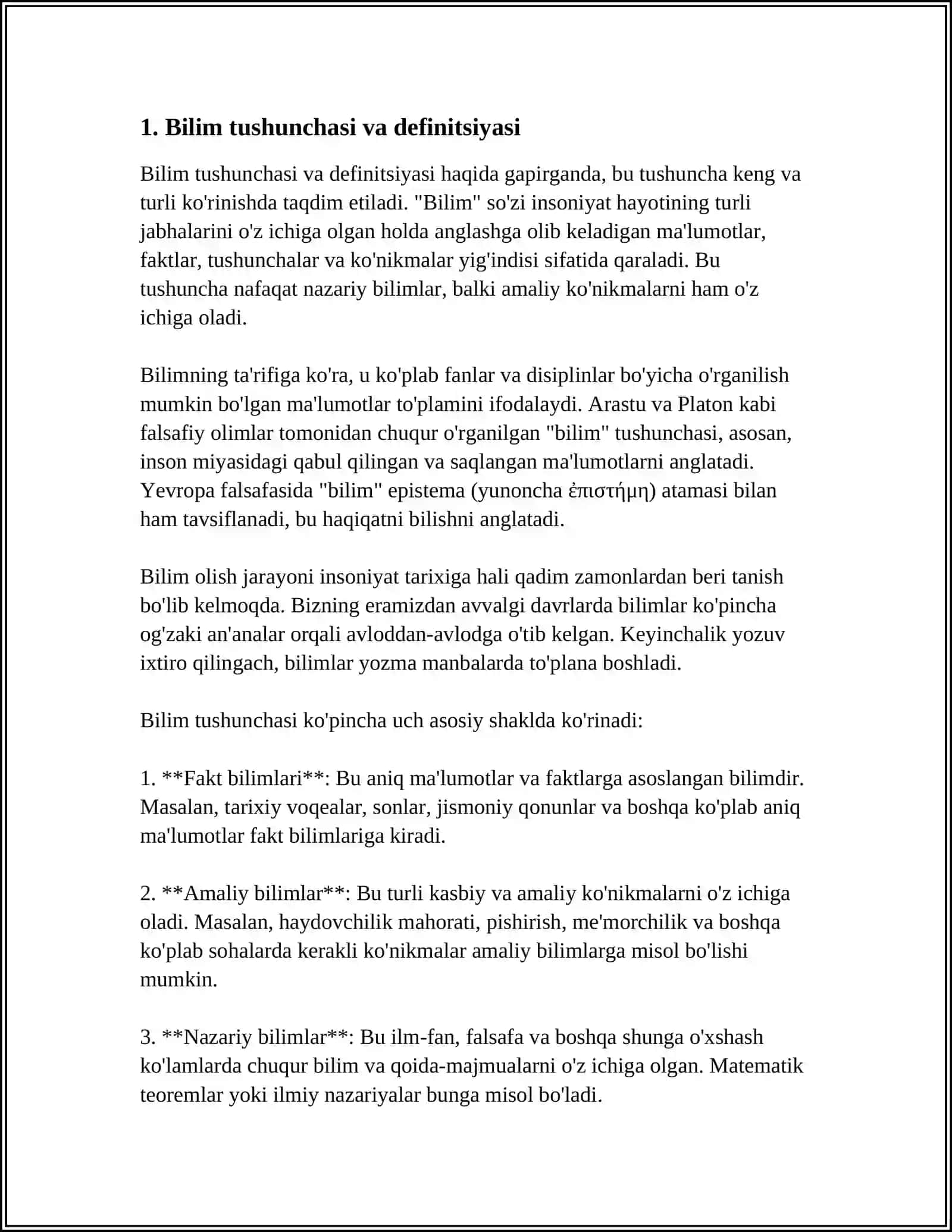 BILISH FALSAFASI 3
