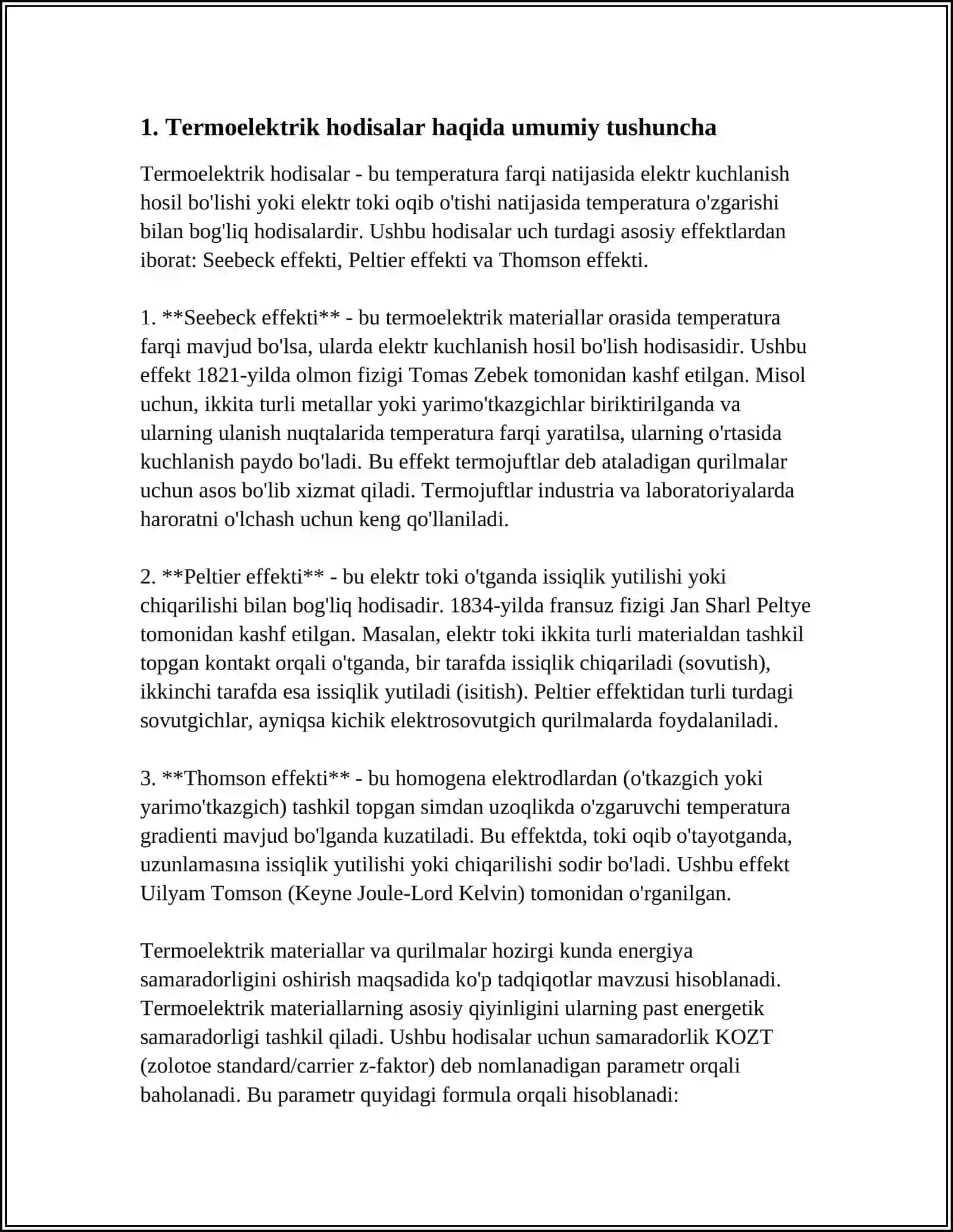 TERMOELKTRIK HODISASI 3