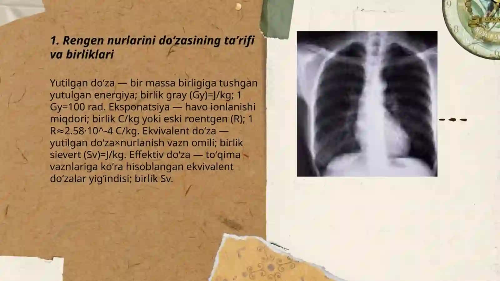 Rengen nurlarini do'zasi 3