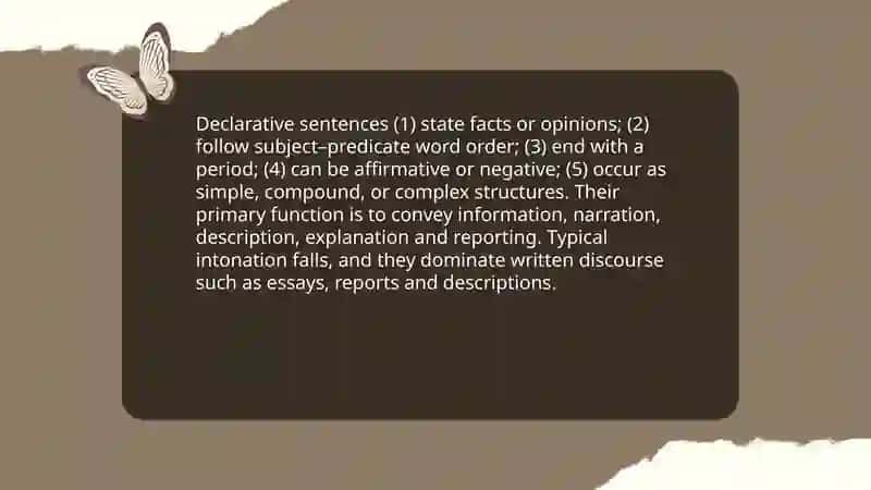 Typology of Sentences 3