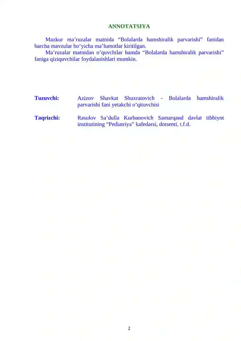Bolalarda hamshiralik parvarishi 3