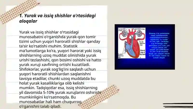 Yurakda bo’ladigan issiq shishlar xaqida 3