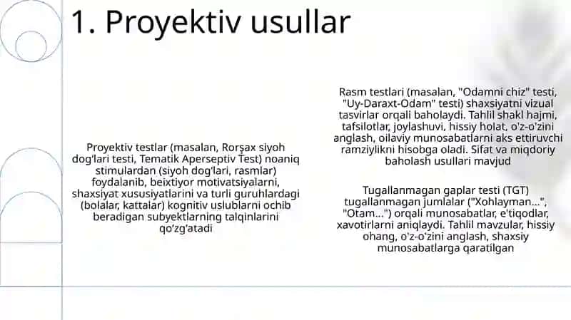 Shaxsni oʻrganish metodlari 3
