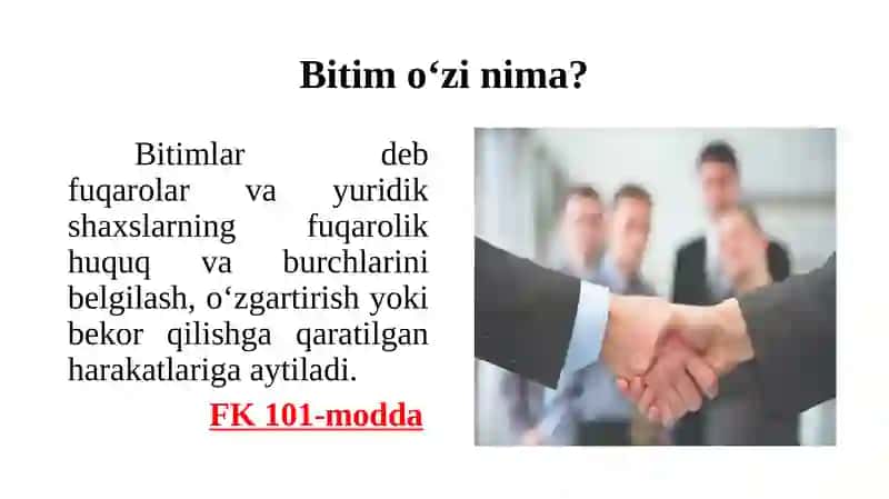 Bitimlarning kollizion masalalari 3