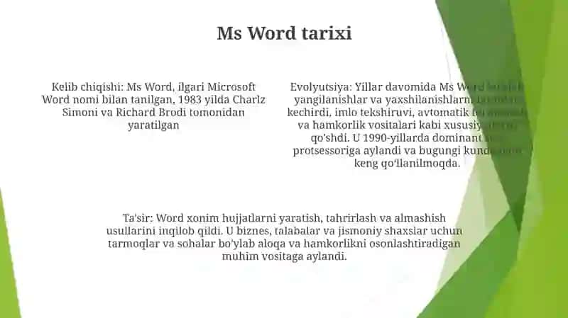 Ms Word Matn Muharriri 3