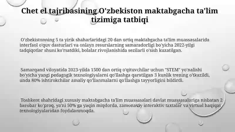 STEM Yo'nalishi bo'yicha trening 3