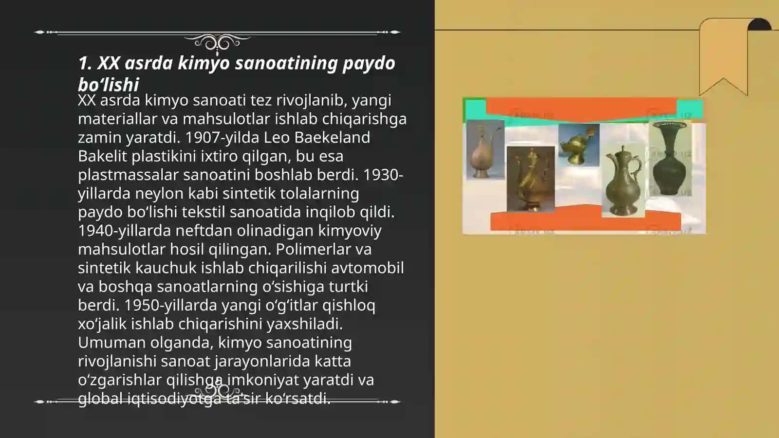 XX asrda kimyoviy rivojlanish tarixi 3